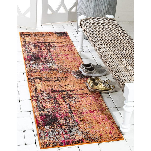 Unique Loom Estrella Collection Modern Abstract Cream Runner Rug 2' 2 x 6' 7 Unique Loom Estrella Collection Modern Abstract Cream Runner Rug 2' 2 x 6' 7